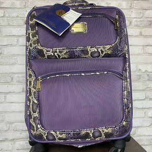 Adrienne Vittadini Python Collection 18 Inch Travel Luggage AVL591 Purple